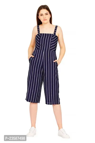 Classic Crepe Culotte Jumpsuit For Women-thumb0