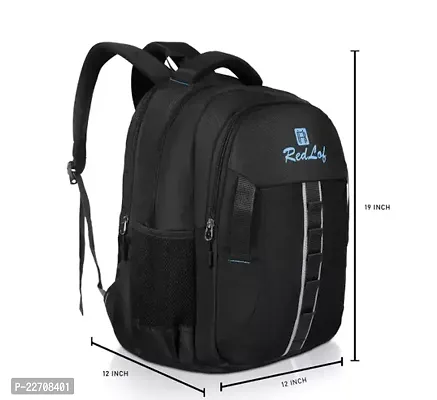 Redlof Bag Backpack Black School Bag Collage Bag Tution Bag Offfice Bag Waterprof With Laptop Pocket 35L Sky Blue Logo