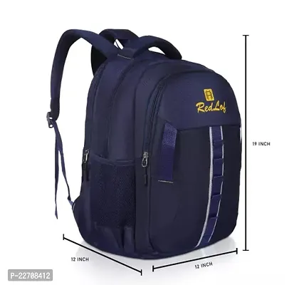 Backpack Blue School Bag Collage Bag Tuition Bag Office Bag Waterproof With Laptop Pocket 35L