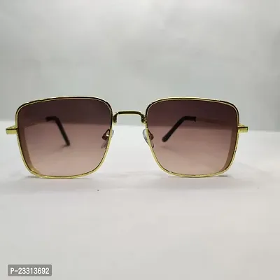 Fabulous Brown Plastic Square Sunglasses For Men And Women