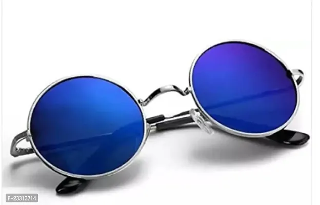 Fabulous Black Plastic Round Sunglasses For Men And Women-thumb0