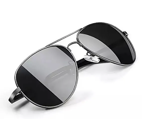 U.S DESIRE Polarized Aviator sunglasses atc material With super choice for Men and Women Dark Black Lover