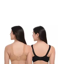 Stylish Cotton Solid Bra for Women, Pack of 2-thumb1