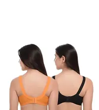 Stylish Cotton Solid Bra for Women, Pack of 2-thumb1