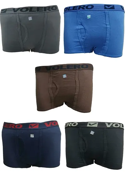 THE SKYLER'S VOLERO Strech Solid Men's Trunk|Underwear for Men  Boys | Men's Trunk Underwear Combo (Pack of 5)
