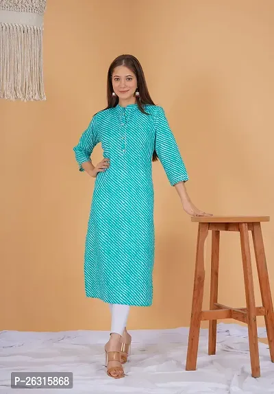 THE SKYLER'S Women's Cotton Straight Leheriya Kurta | Kurti for Women  Girls|Women Kurtas  Kurtis-thumb5