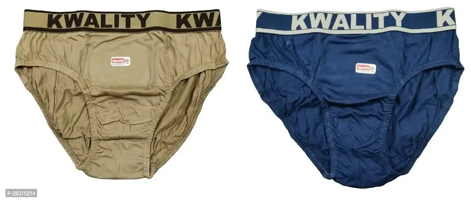 THE SKYLER'S Men's Kwality Premium Solid Underwear/Brief for Men  Boys|Men's Underwear Combo (Pack of 2)-thumb0