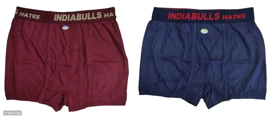 THE SKYLER'S Men's Indiabulls Hatke Mini Trunk/Underwear for Men  Boys|Men's Solid Underwear (Pack of 2)-thumb0
