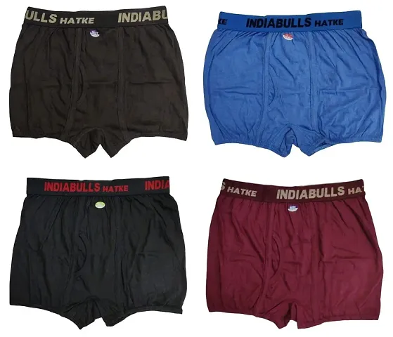 THE SKYLER'S Men's Indiabulls Hatke Mini Trunk/Underwear for Men and Boys|Men's Solid Underwear Combo (Pack of 4)