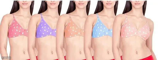 THE SKYLER'S Women's X-Lady Premium Printed Bra for Women  Girls|Women's Innerwear (Pack of 5)