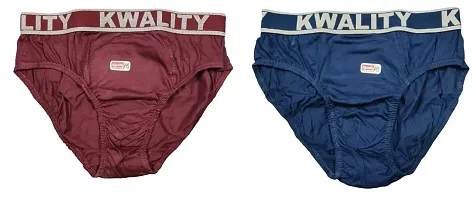 THE SKYLER'S Men's Kwality Premium Solid Underwear/Brief for Men & Boys|Men's Underwear Combo (Pack of 2)