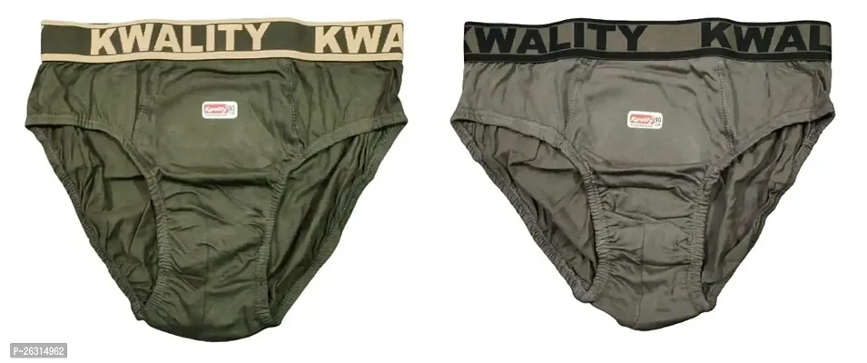 THE SKYLER'S Men's Kwality Premium Solid Underwear/Brief for Men  Boys|Men's Underwear Combo (Pack of 2)-thumb0