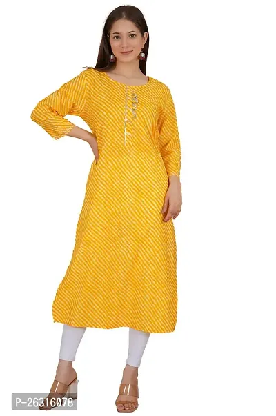 THE SKYLER'S Women's Cotton Straight Leheriya Kurta | Kurti for Women  Girls|Women Kurtas  Kurtis