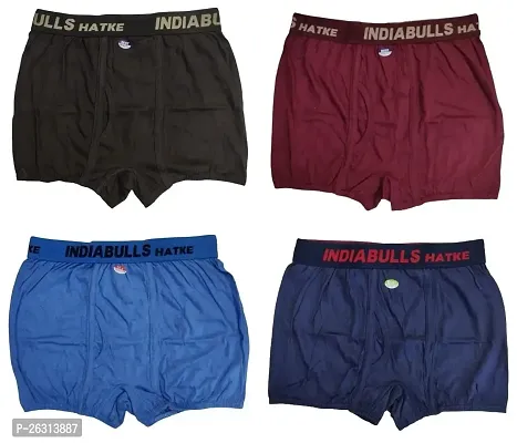 THE SKYLER'S Men's Indiabulls Hatke Mini Trunk/Underwear for Men and Boys|Men's Solid Underwear Combo (Pack of 4)-thumb0