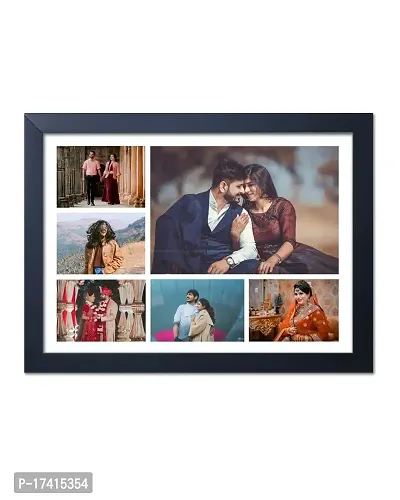 Collage Customized A4 size photo in 9.5 inch x 13 inch) photo frame (Black)-thumb0
