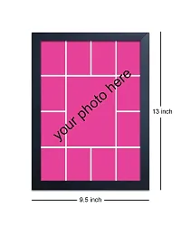 13 photo Collage Customized A4 size photo in 9.5 inch x 13 inch photo frame (Black)-thumb2