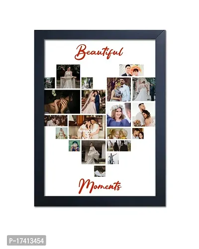 20 Collage Customized A4 size photo in 9.5 inch x 13 inch photo frame (Black)