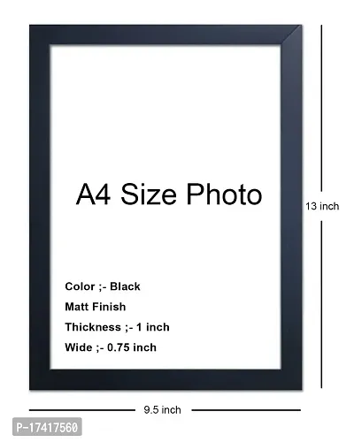 Customized A4 size photo in 9.5 inch x 13 inch Photo in Black Frame-thumb3