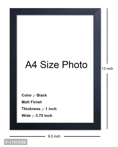 Customized A4 size photo in 9.5 inch x 13 inch photo frame (Black)-thumb3