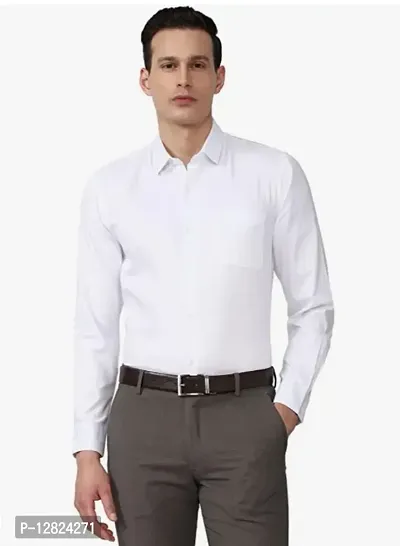 Cotton Rich White Twill Stain Shirts-thumb0