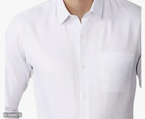 Cotton Rich White Twill Stain Shirts-thumb3