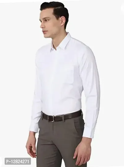 Cotton Rich White Twill Stain Shirts-thumb2