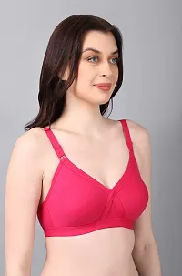 NSALIZA Women Solid Minimizer Net Wirefree Non Padded Bra - Dark Pink, 40C |CSTRPQPNK40C|-thumb2