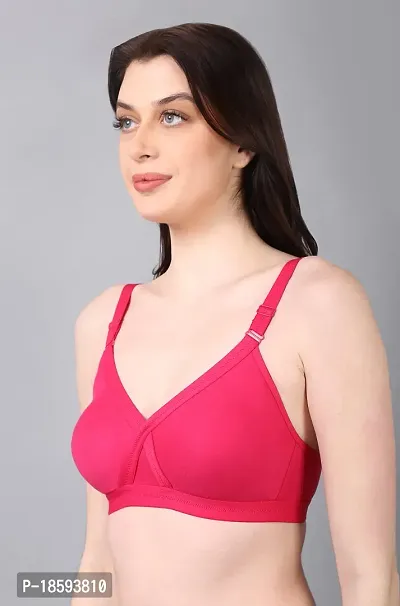 NSALIZA Women Solid Minimizer Net Wirefree Non Padded Bra - Dark Pink, 36D |CSTRPQPNK36D|-thumb4