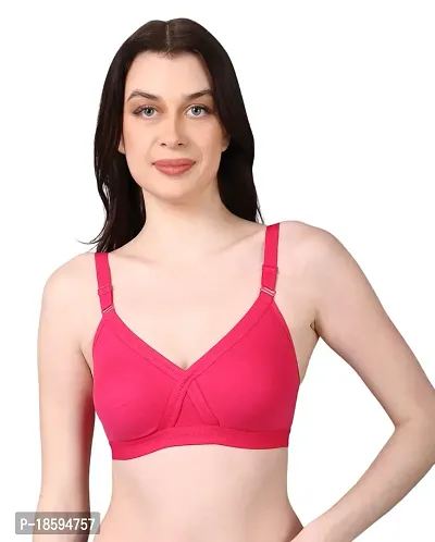 NSALIZA Women Solid Minimizer Net Wirefree Non Padded Bra - Dark Pink, 42C |CSTRPQPNK42C|-thumb0