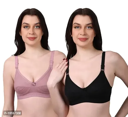 NSALIZA Tiara Thread Women's Non Padded T-Shirt Bra Pack of 2-thumb0