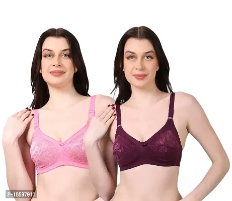 NSALIZA Nyla Net Women's Non Padded T-Shirt Bra Pack of 2-thumb0