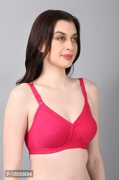 NSALIZA Women Solid Minimizer Net Wirefree Non Padded Bra - Dark Pink, 40D |CSTRPQPNK40D|-thumb3