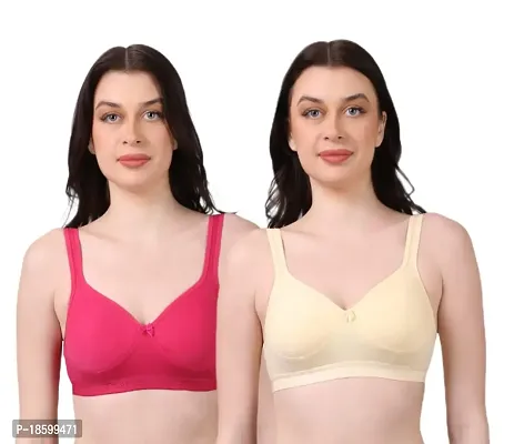 NSALIZA Sanvi Sports Women's Padded T-Shirt Bra Pack of 2