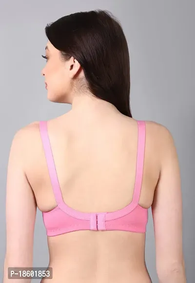 NSALIZA Nyla Net Women's Non Padded T-Shirt Bra Pack of 2 BB77 Skin-Pink 46C-thumb4