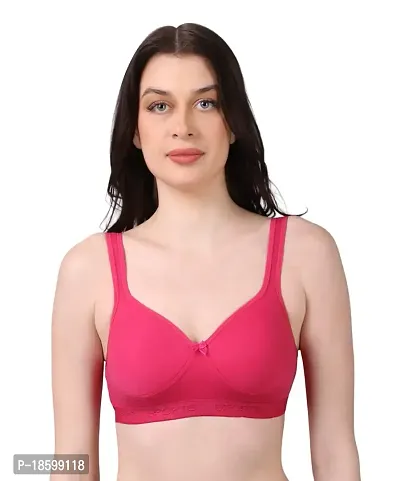 NSALIZA Sanvi Sports Women's Padded T-Shirt Bra Rani 34B Pink-thumb0