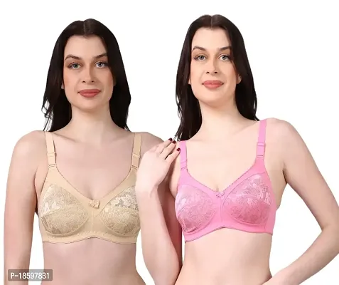 NSALIZA Nyla Net Women's Non Padded T-Shirt Bra Pack of 2