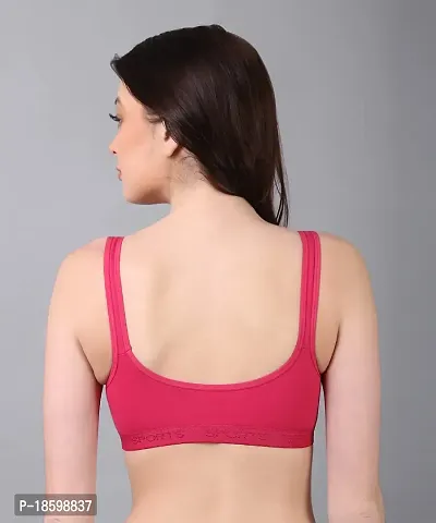 NSALIZA Sanvi Sports Women's Padded T-Shirt Bra Rani 30B Pink-thumb2