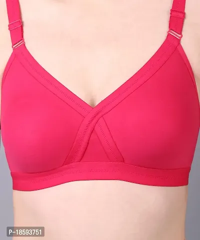 NSALIZA Women Solid Minimizer Net Wirefree Non Padded Bra - Dark Pink, 44D |CSTRPQPNK44D|-thumb5