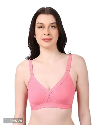 Buy NSALIZA Women Solid Ethnic Wear Everyday Net Wirefree Non Padded Bra -  Pink, 38D, Pack of 2