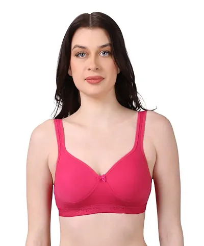 NSALIZA Women Solid Ethnic Wear Full Coverage Lightly Padded Bra - Dark Pink, 38B |Pack of 2|SPTSANVIDPNK38B_PO2|