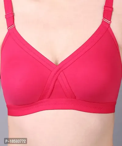 NSALIZA Women Solid Minimizer Net Wirefree Non Padded Bra - Dark Pink, 34D |CSTRPQPNK34D|-thumb5