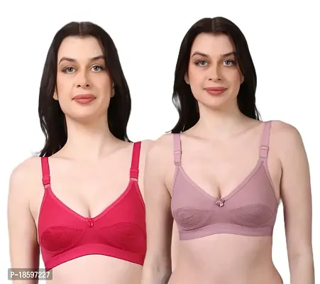 NSALIZA Tiara Thread Women's Non Padded T-Shirt Bra Pack of 2-thumb0