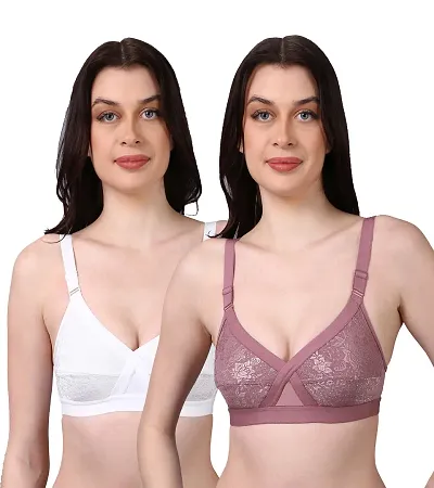 NSALIZA Nora Net Women's Non Padded T-Shirt Bra Pack of 2