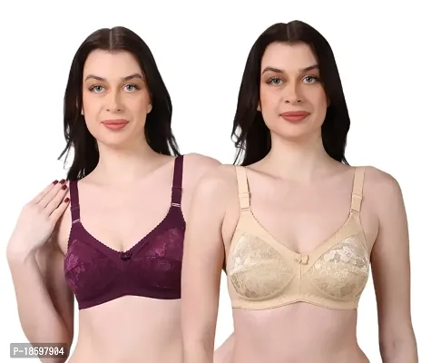 NSALIZA Nyla Net Women's Non Padded T-Shirt Bra Pack of 2