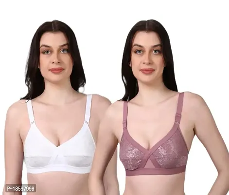 NSALIZA Nora Net Women's Non Padded T-Shirt Bra Pack of 2-thumb0