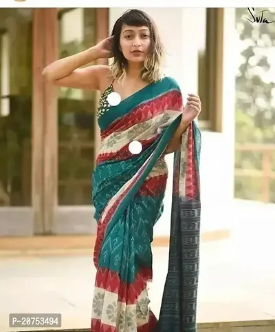 Beautiful Cotton Saree With Blouse Piece