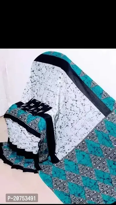 Beautiful Cotton Saree With Blouse Piece