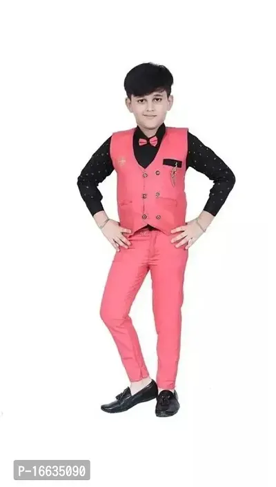 Fabulous Peach Cotton Solid Shirts with Jeans For Boys-thumb0