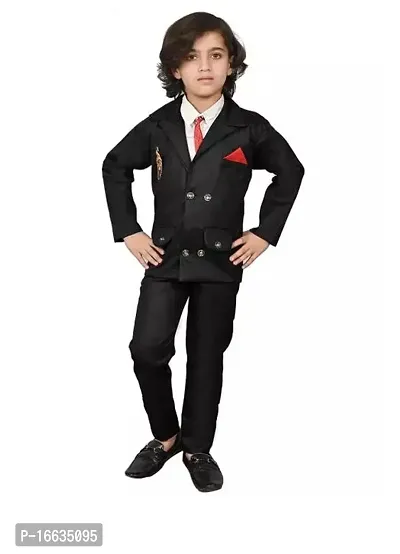 Fabulous Black Silk Blend Solid Shirts with Jeans For Boys-thumb0