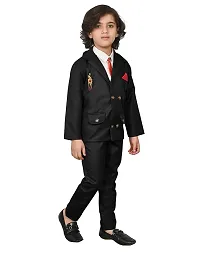 Fabulous Black Silk Blend Solid Shirts with Jeans For Boys-thumb3